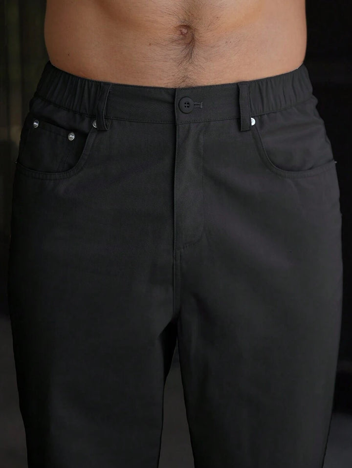 Men's Plain Straight Legged Khaki Pants