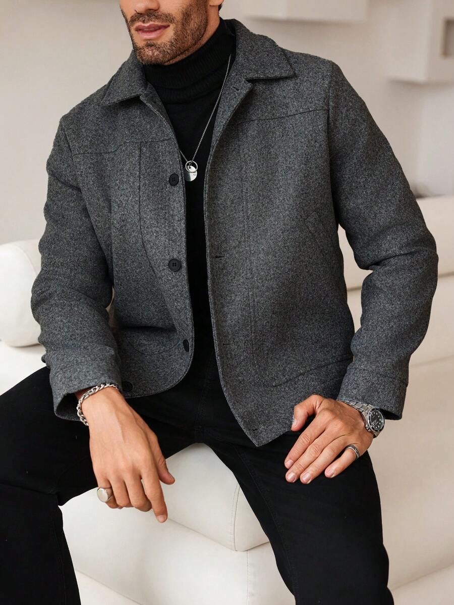 Men's Woolen Short Jacket