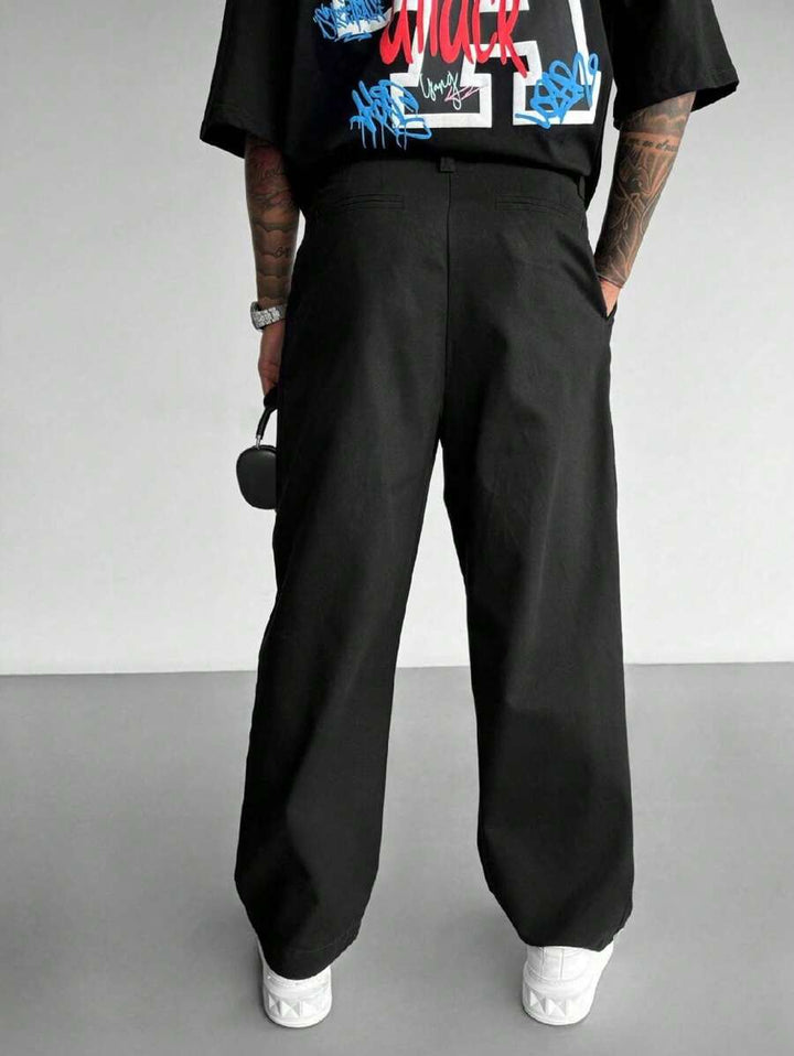 Men's Solid Color Casual Loose Fit Pants
