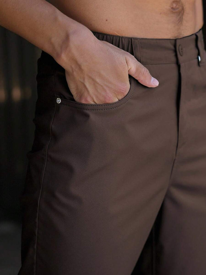 Men's Plain Straight Legged Khaki Pants