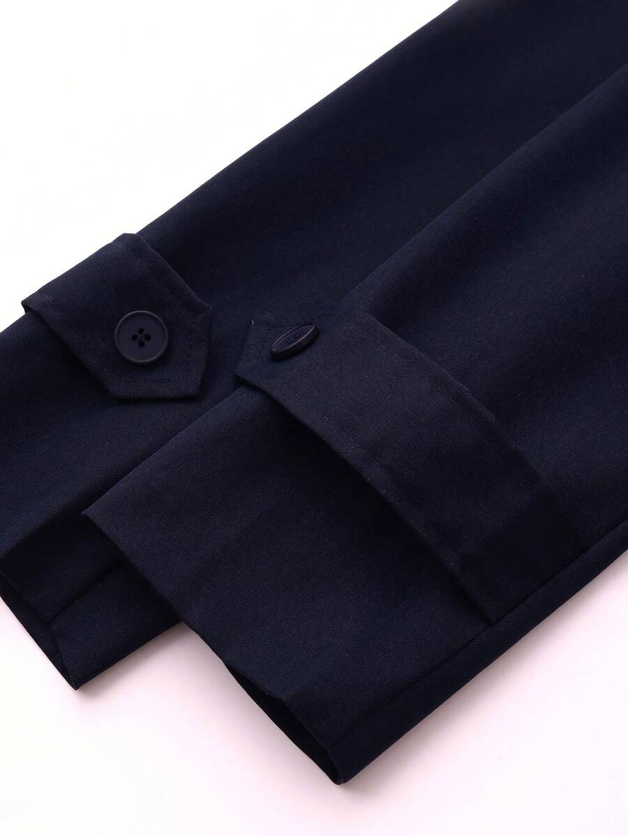 Women's Navy Blue Lace Up Windbreaker