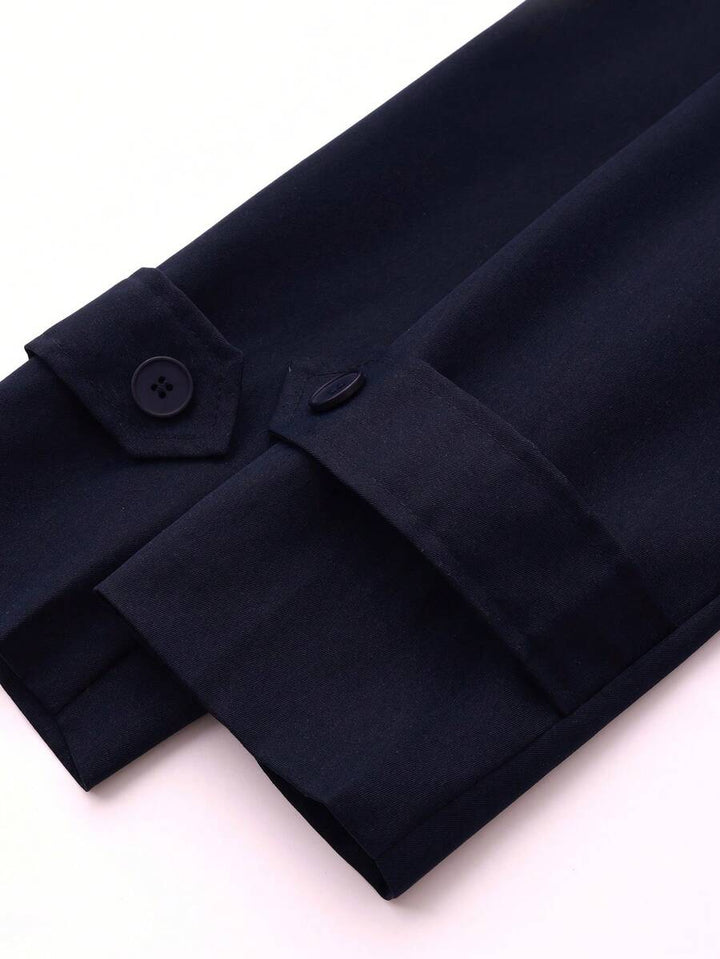 Women's Navy Blue Lace Up Windbreaker