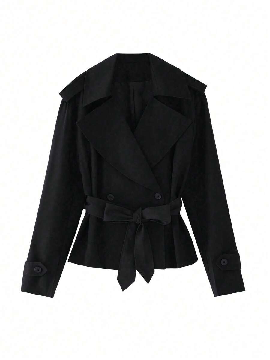 Women's Navy Blue Lace Up Windbreaker