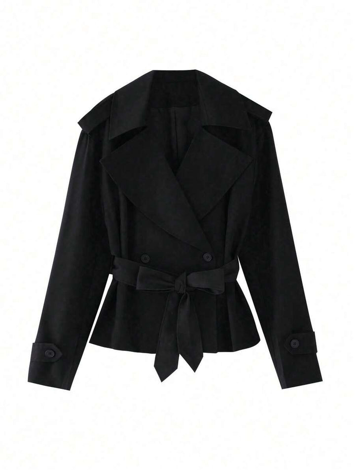 Women's Navy Blue Lace Up Windbreaker