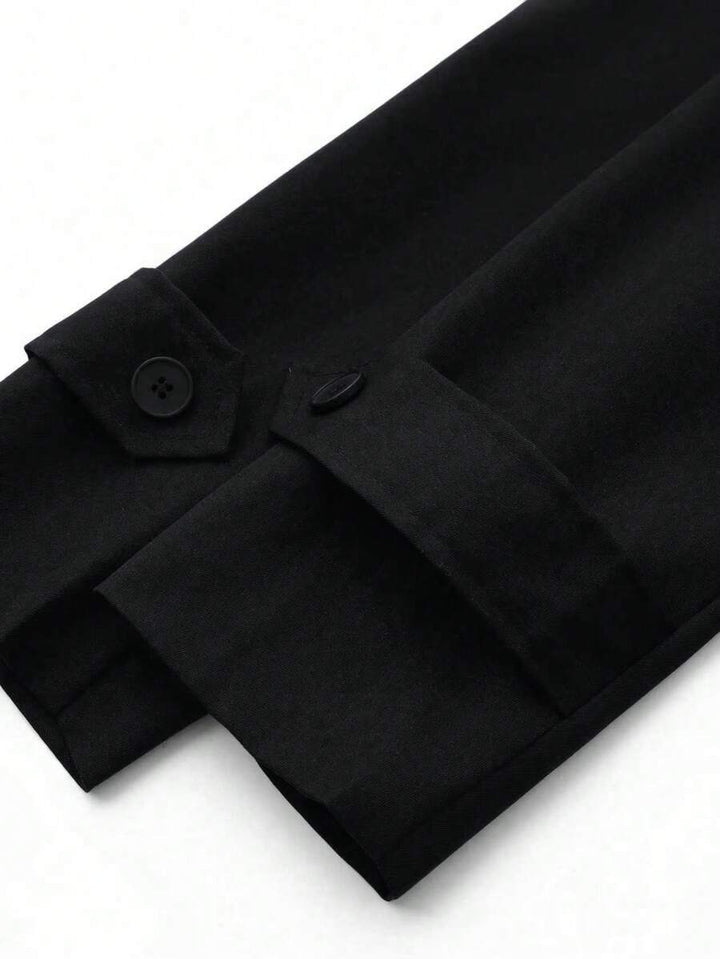 Women's Navy Blue Lace Up Windbreaker