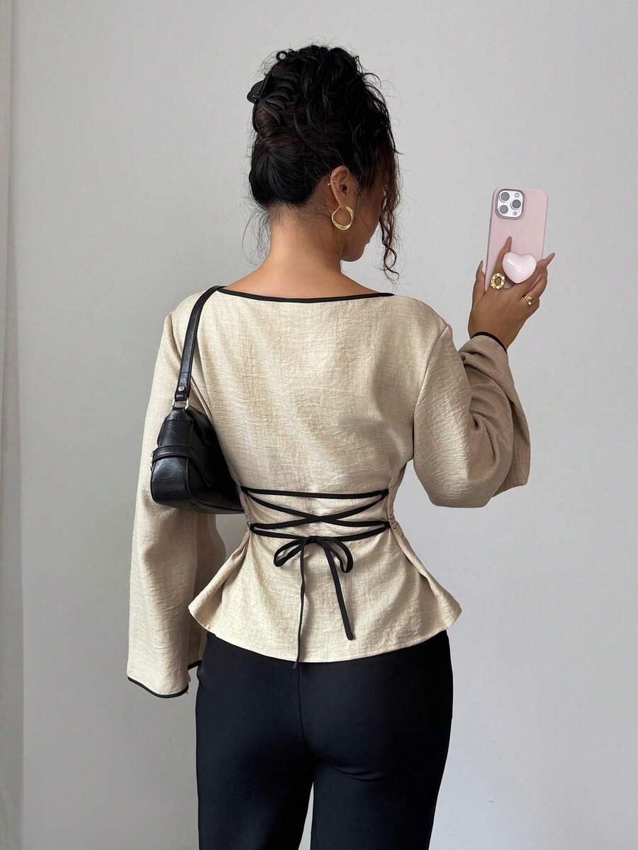 Women's Round Neck Ruffle