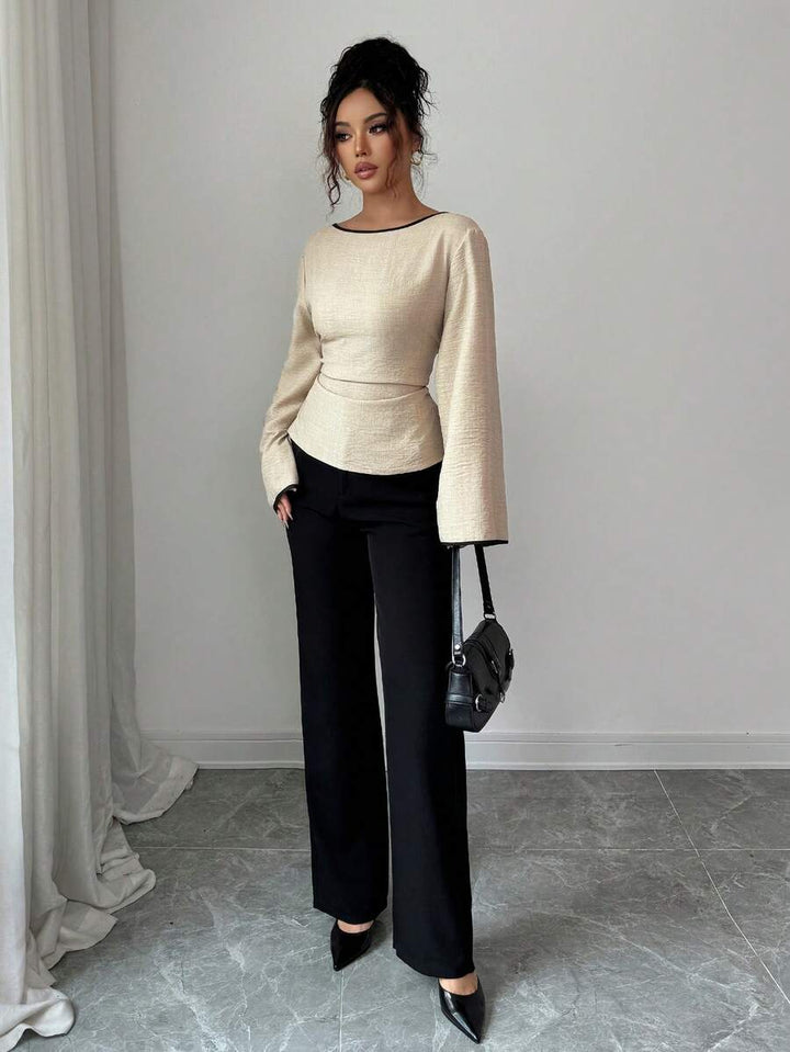 Women's Round Neck Ruffle