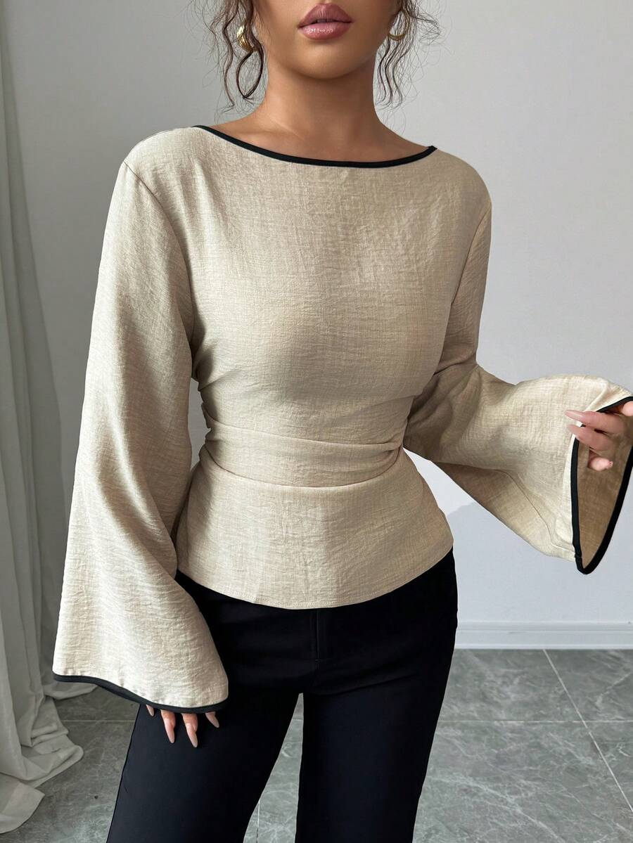 Women's Round Neck Ruffle