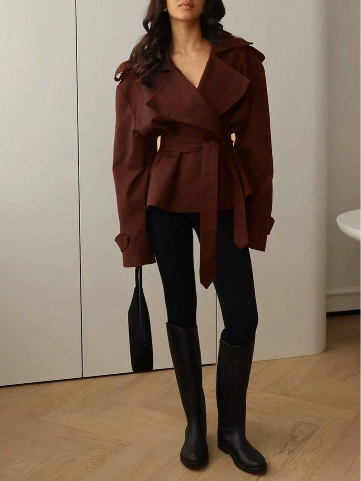 Women's Navy Blue Lace Up Windbreaker