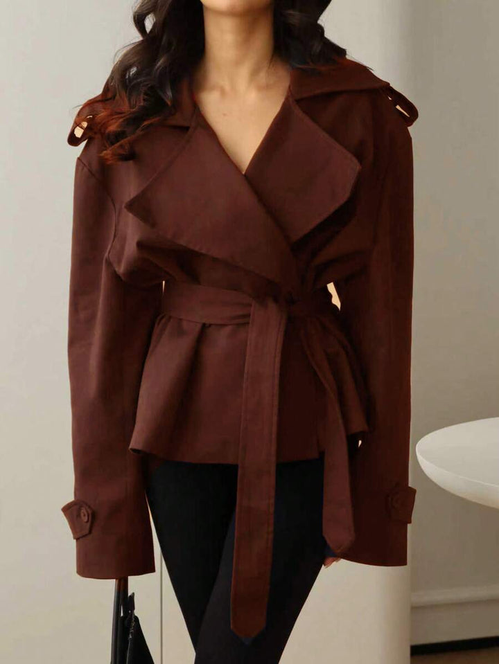 Women's Navy Blue Lace Up Windbreaker