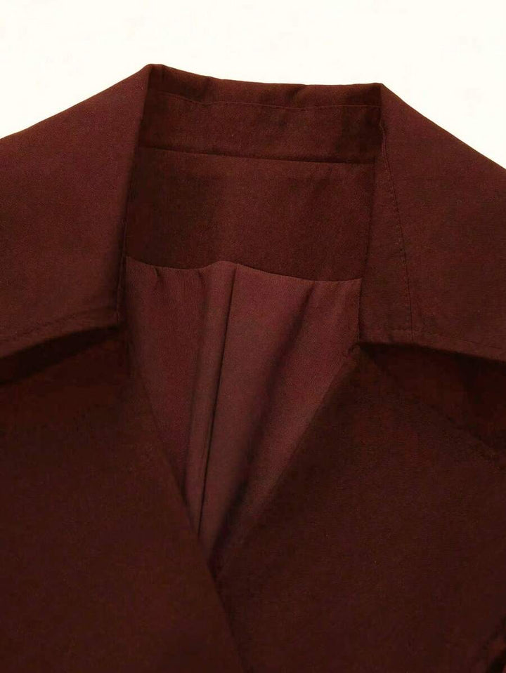 Women's Navy Blue Lace Up Windbreaker