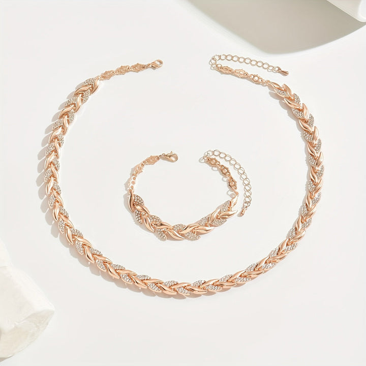 Elegant Fish Tail Rhinestone Jewelry Set