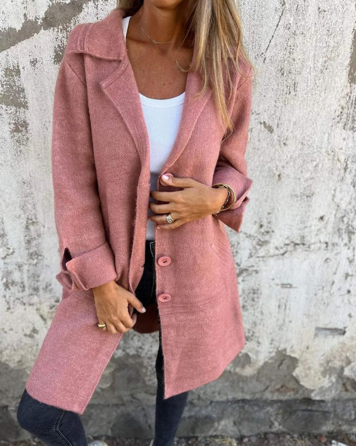 MAILA Long Relaxed Coat with Lapels