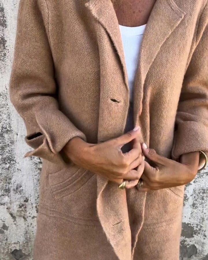 MAILA Long Relaxed Coat with Lapels