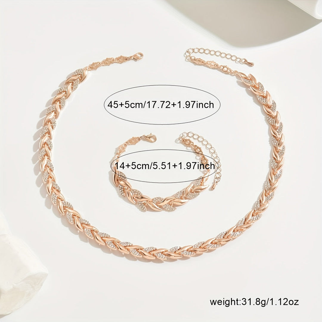 Elegant Fish Tail Rhinestone Jewelry Set