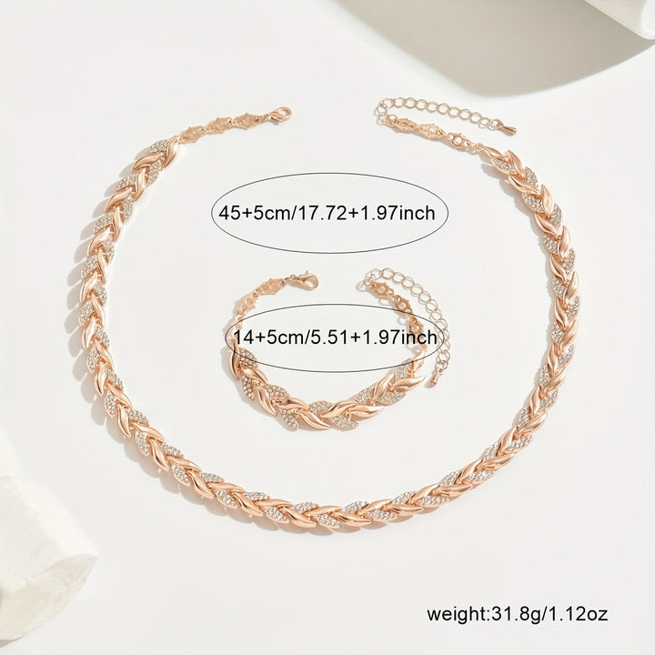 Elegant Fish Tail Rhinestone Jewelry Set