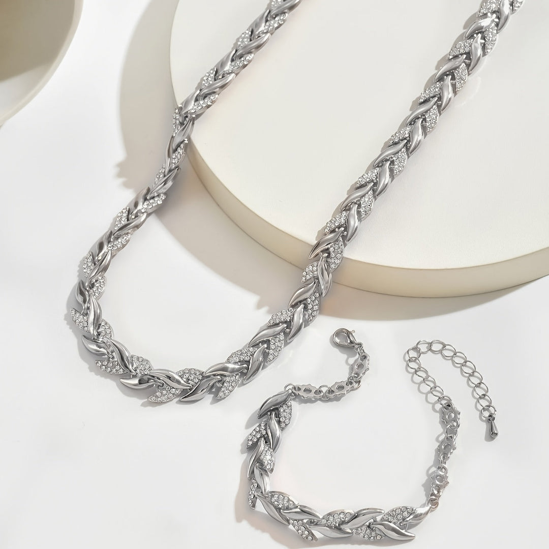 Elegant Fish Tail Rhinestone Jewelry Set