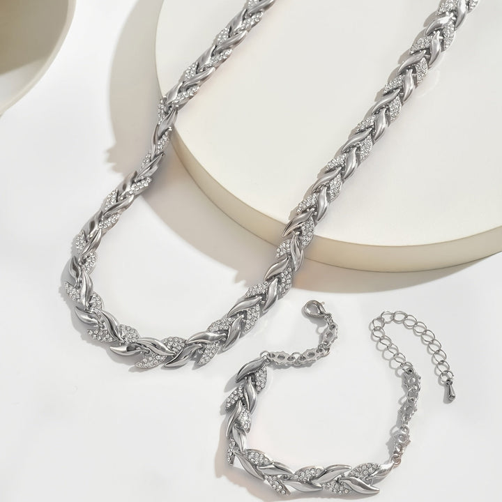 Elegant Fish Tail Rhinestone Jewelry Set