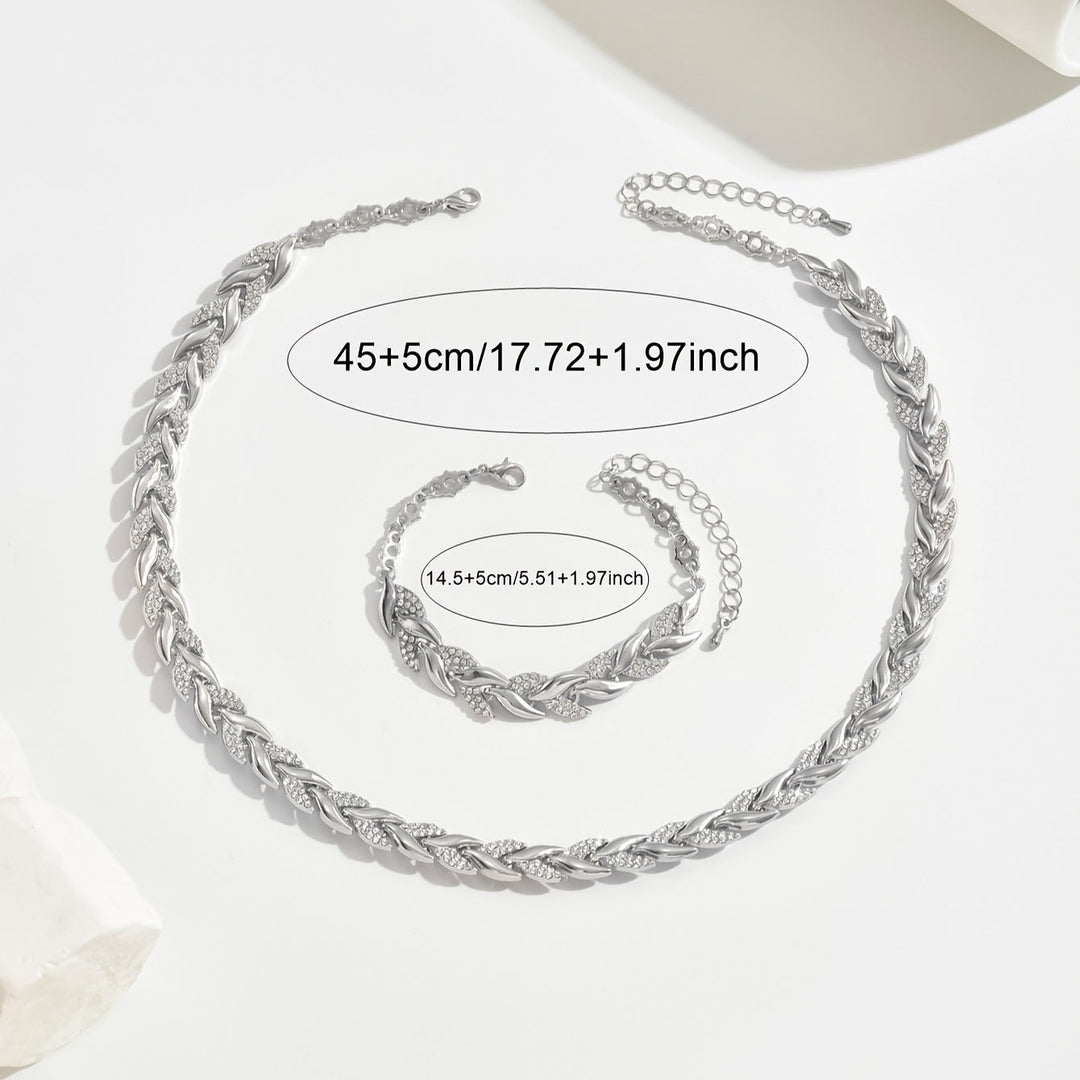 Elegant Fish Tail Rhinestone Jewelry Set