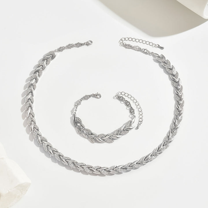 Elegant Fish Tail Rhinestone Jewelry Set