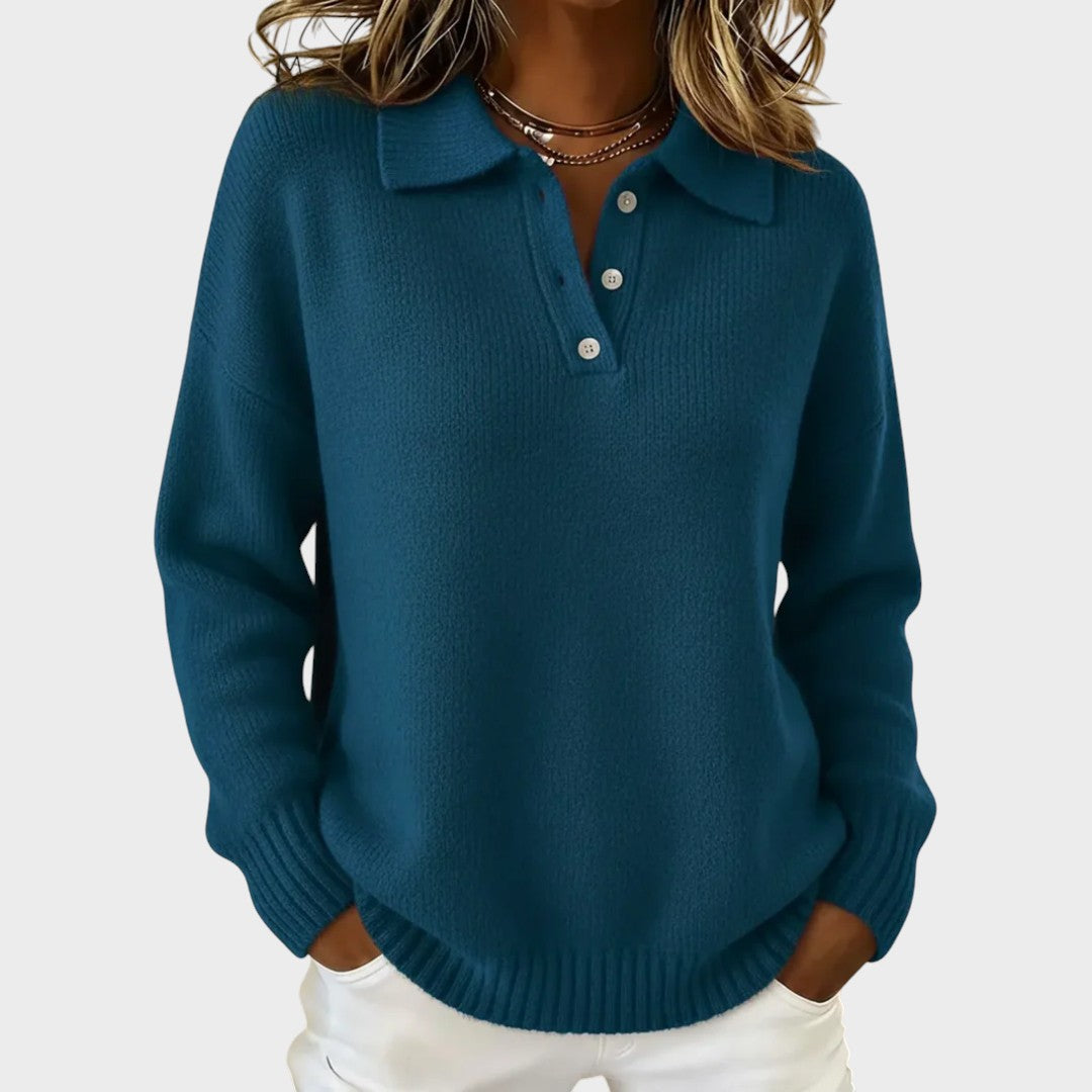 Aneeka | Elegant Long Sleeve Knit Sweater