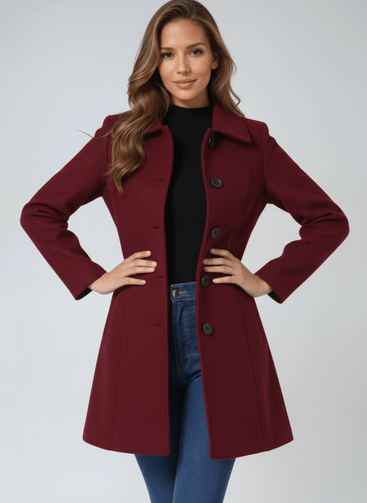 Emma – Classic Coat with Button Closure
