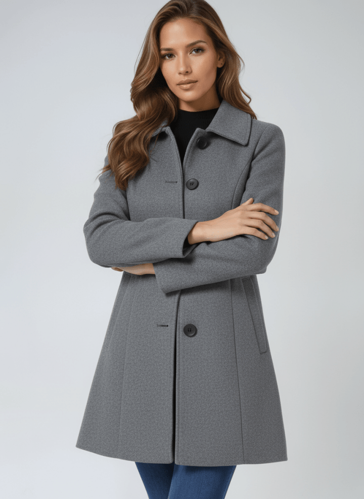 Emma – Classic Coat with Button Closure