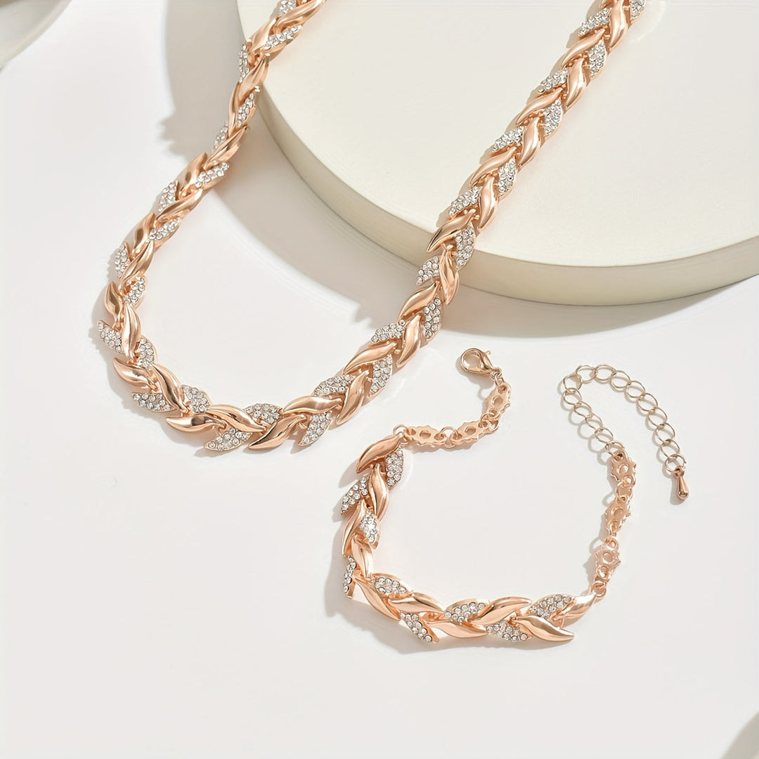 Elegant Fish Tail Rhinestone Jewelry Set