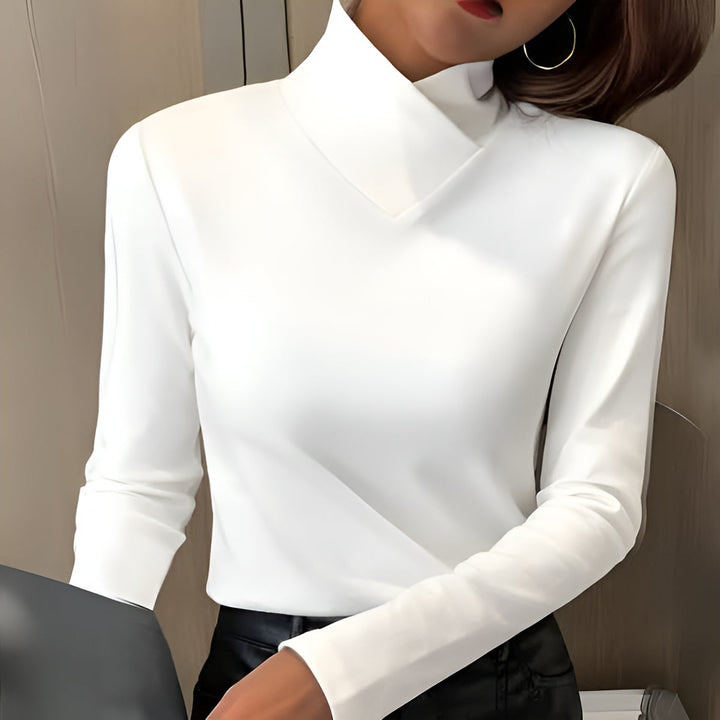 Eva Elegant V-Neck Top