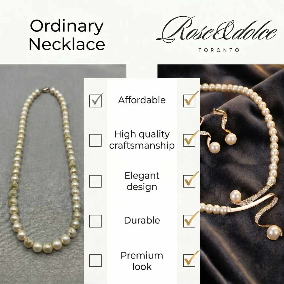 Elegant Natural Pearl Necklace Set