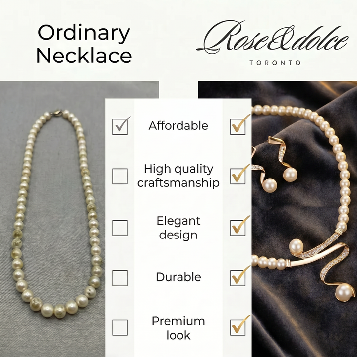 Elegant Natural Pearl Necklace Set