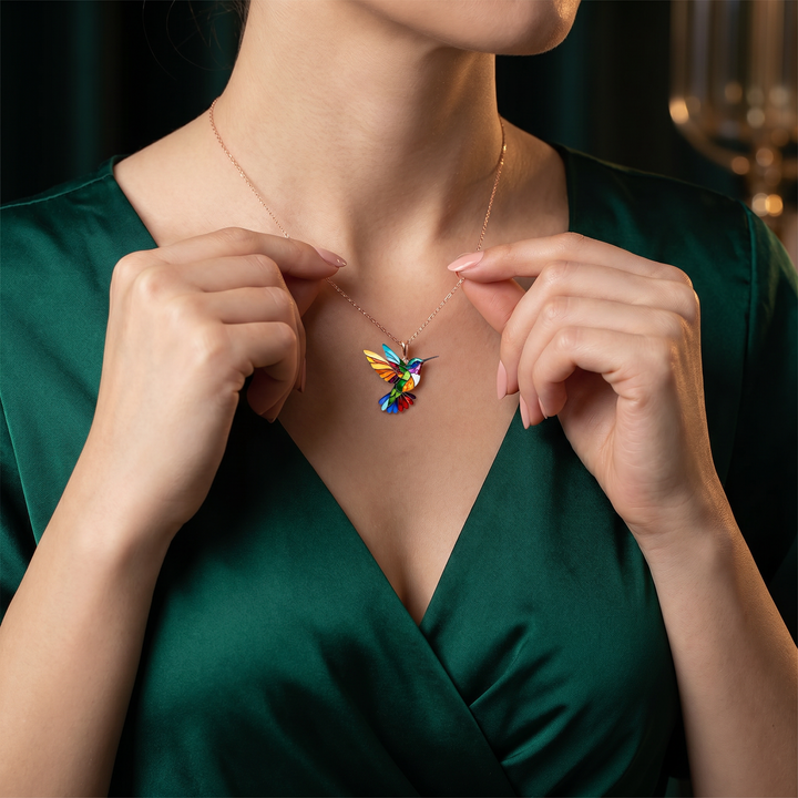 Colorful Hummingbird Necklace