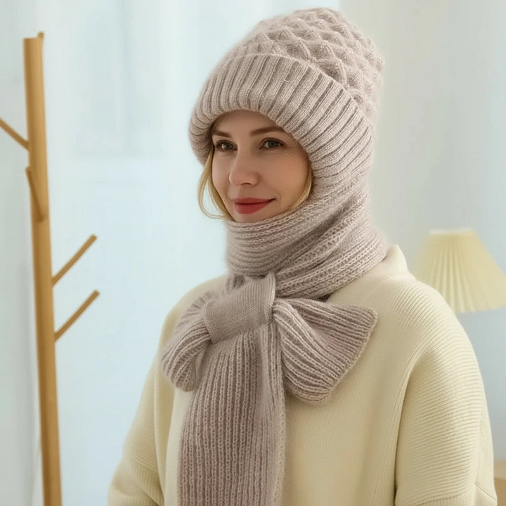 Esther | Windproof Hat and Scarf with Fleece Lining