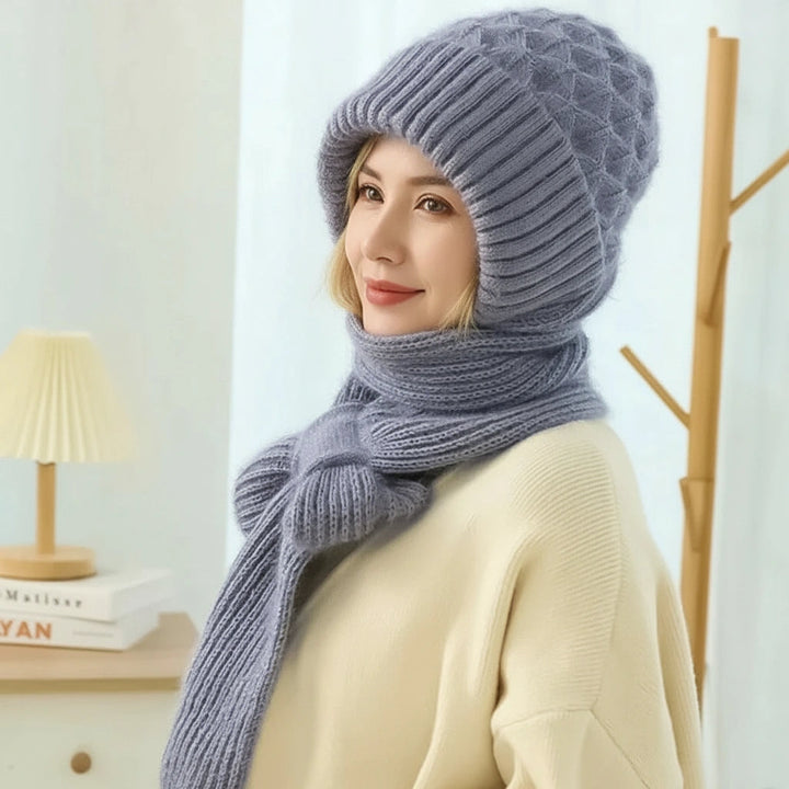 Esther | Windproof Hat and Scarf with Fleece Lining
