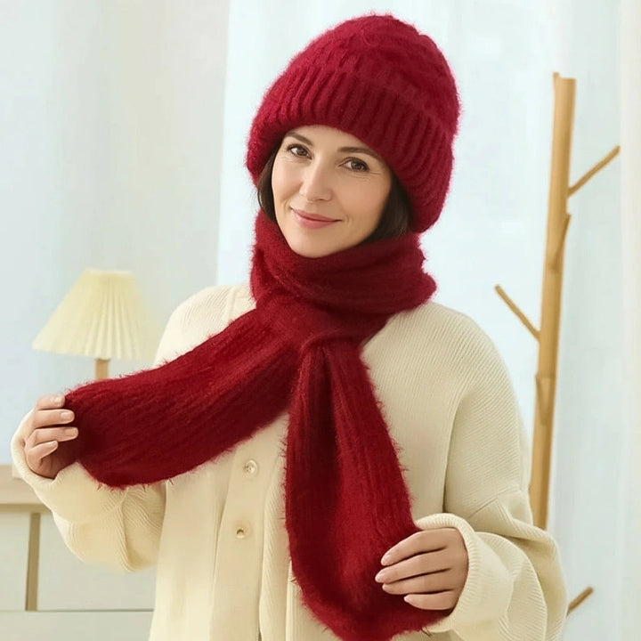 Esther | Windproof Hat and Scarf with Fleece Lining